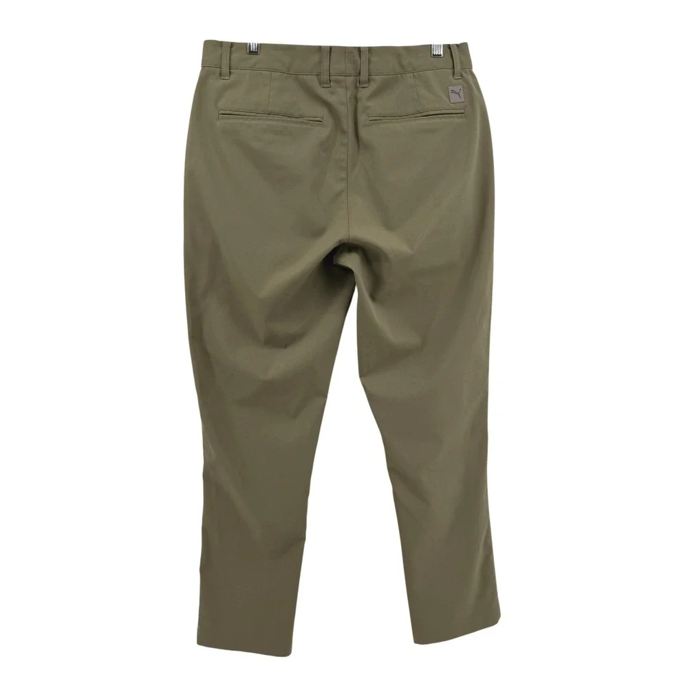 Puma Way 1 Golf Pants Mens 34x30 Pre-Owned Green Performance Flat Front Gorpcore